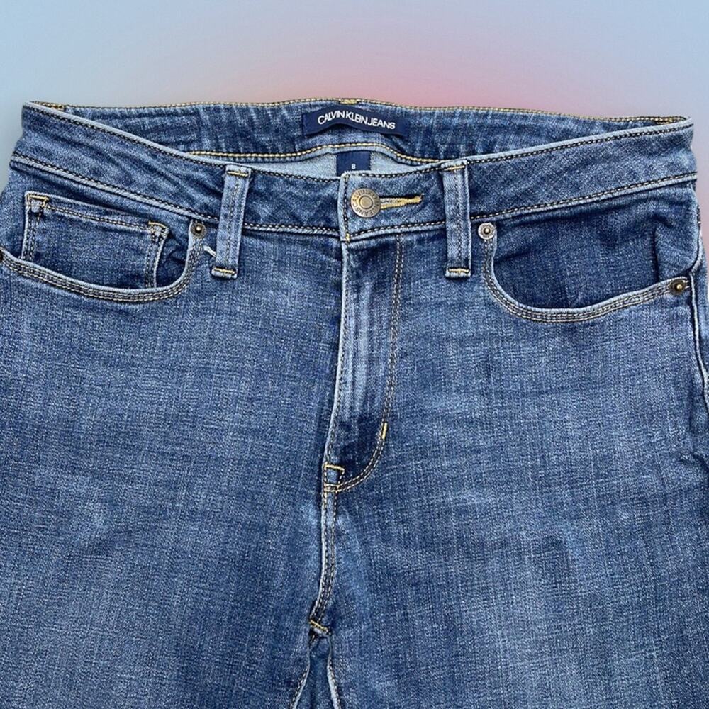 CALVIN KLEIN Women’s 8 Stretch Ankle Blue Jeans